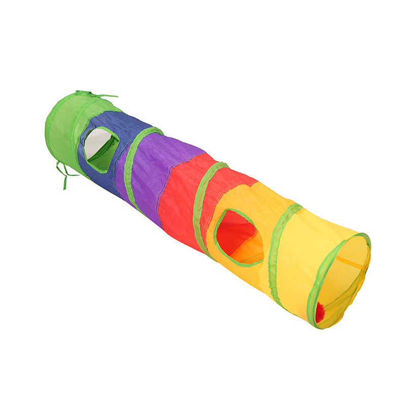 China Wholesale one way pet tunnel Pet accessories hot selling Colorful foldable cat polyester tunnel