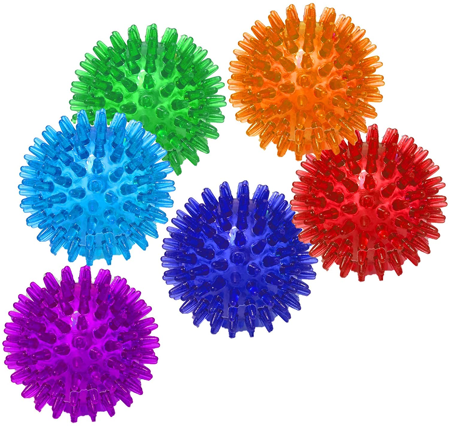 TPR dog toys Supplies And Accessories Amazon Hot Selling Squeaky Fetch TPR Dog Spiky Ball Toy