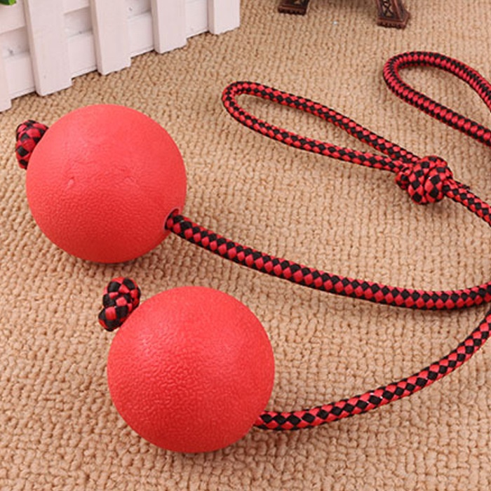 Pet TPR toy Rope Rubber Ball Dog Toy Stretch Ball Training Funny Toy Bite Resistant Wholesale
