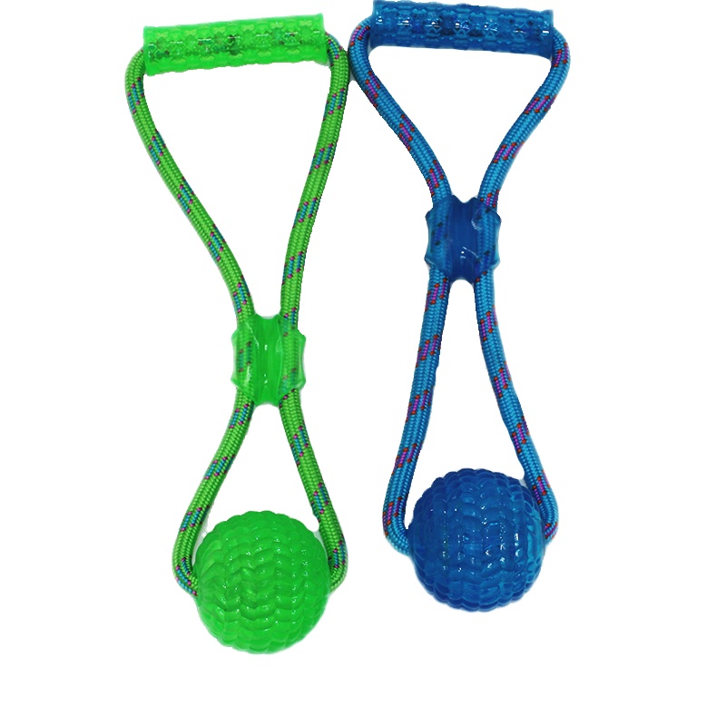 Hot Selling Durable Bitepet Chew Bite Training Interactive Rope Handle TPR Ball Pet Dog Chew Toy Toy