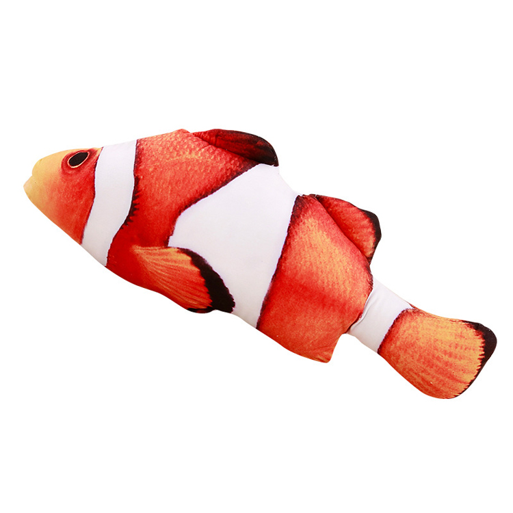 Factory Wholesale Catnip Filled Interactive Cat Fish Toy Plush Fish Pet Cat Toys