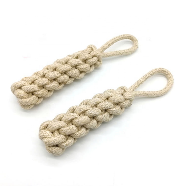 natural white hemp rope pet dog toy interactive durable cotton rope chew puppy toy teach cleaning toy