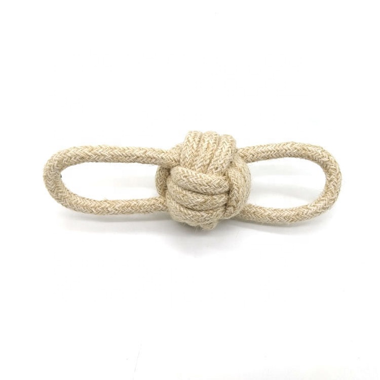 Hemp Rope Knot Toys Molar Pet Toys Manufacturer Wholesale Dog Cotton Chew Toys Eco-friendly Stocked Linen