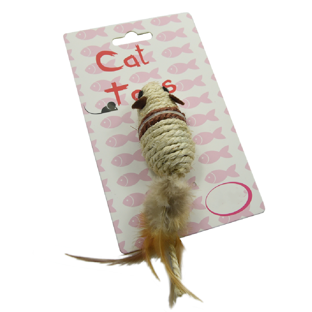 Eco Sisal Mouse Toy for Cats，Mice Tails Cat Toy