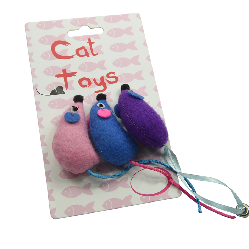 3 pieces of catnip cat toy plush mouse cat toy lifelike fat cat plush simulation realistic mouse toy