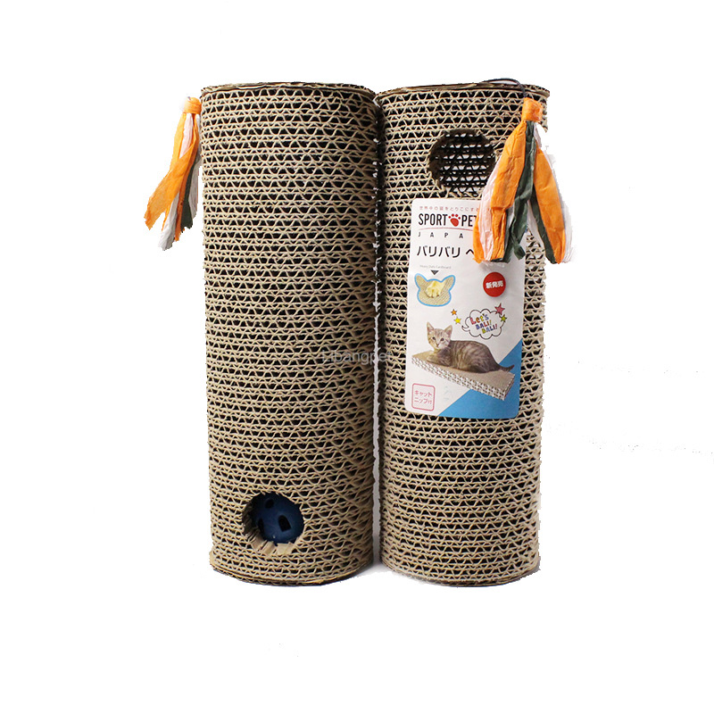 Direct China Manufacture Supplies New Design Cat Scratch Toy Kat Playing Corrugated Cardboard kitty Tunnel 