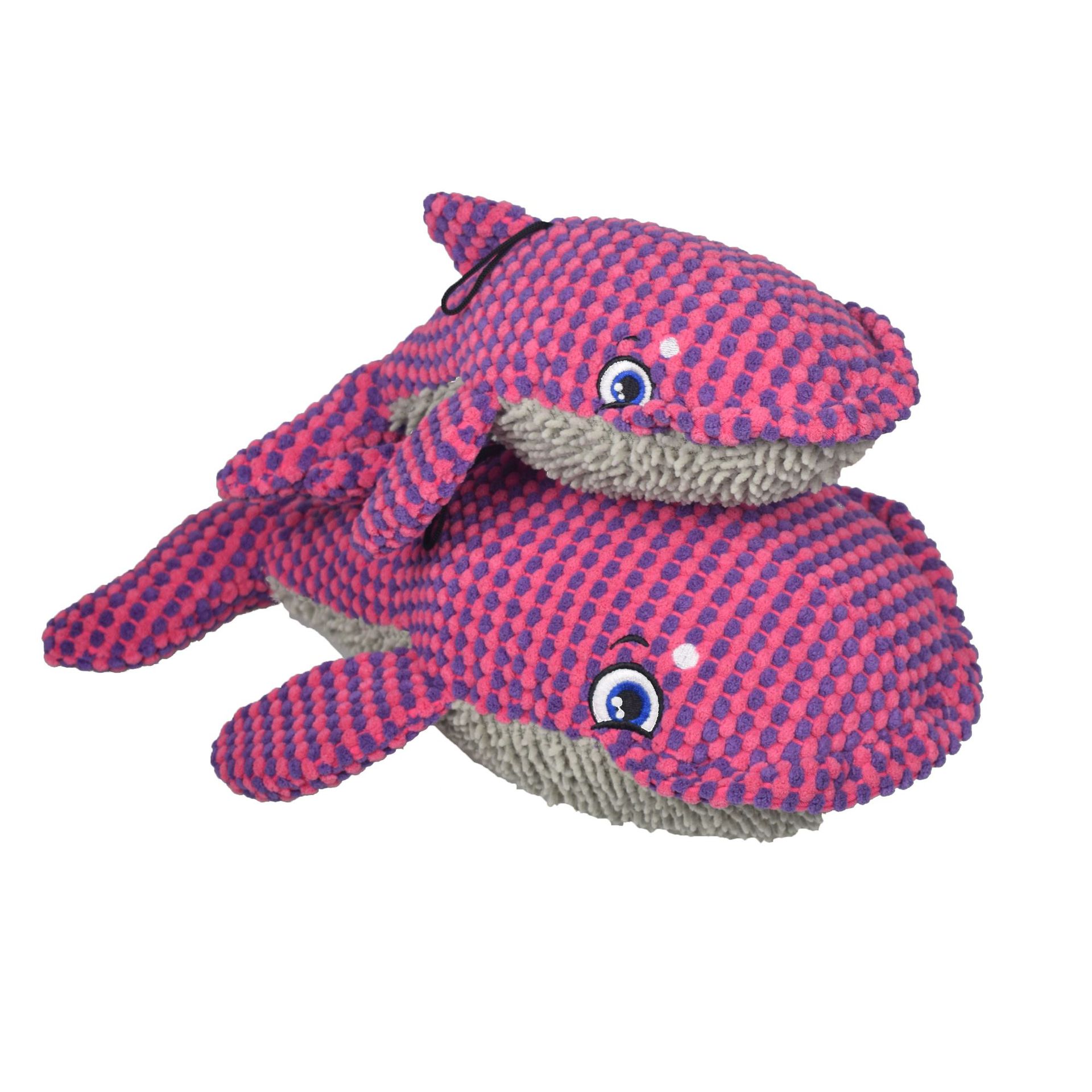 Two-color pineapple corduroy whale biting chewing,teeth cleaning,durable interactive plush toy, Tug of War Plush Dog Toy
