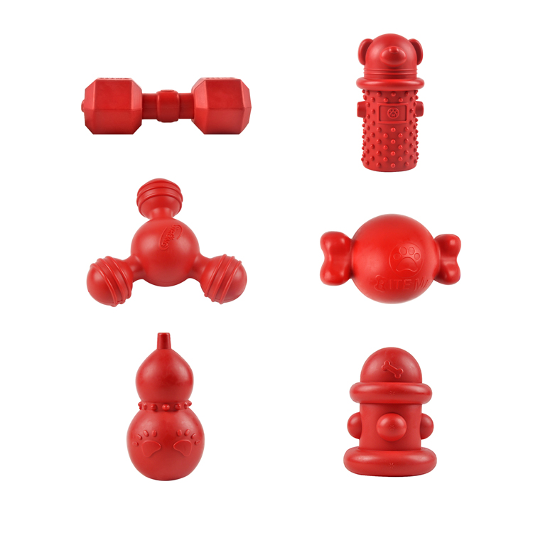 Custom Wholesale New Design Pet Paradise Red Tpr Durable Water Floating Strong Barbell Dog Toy