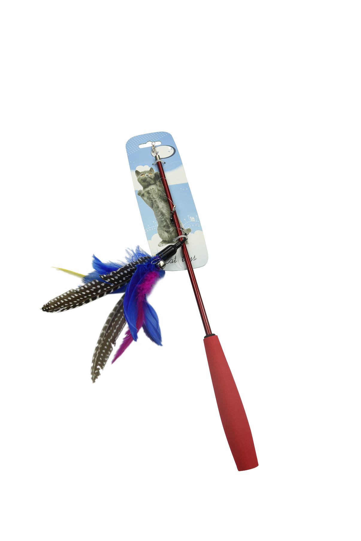 2 Retractable kat Kitty teaser swing Wands feather toy