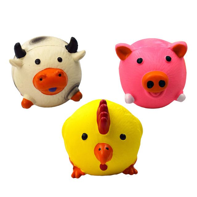 Animal Shape Squeaky Latex Dog Interactive Toy Squeaky Latex Dog Chew Toy